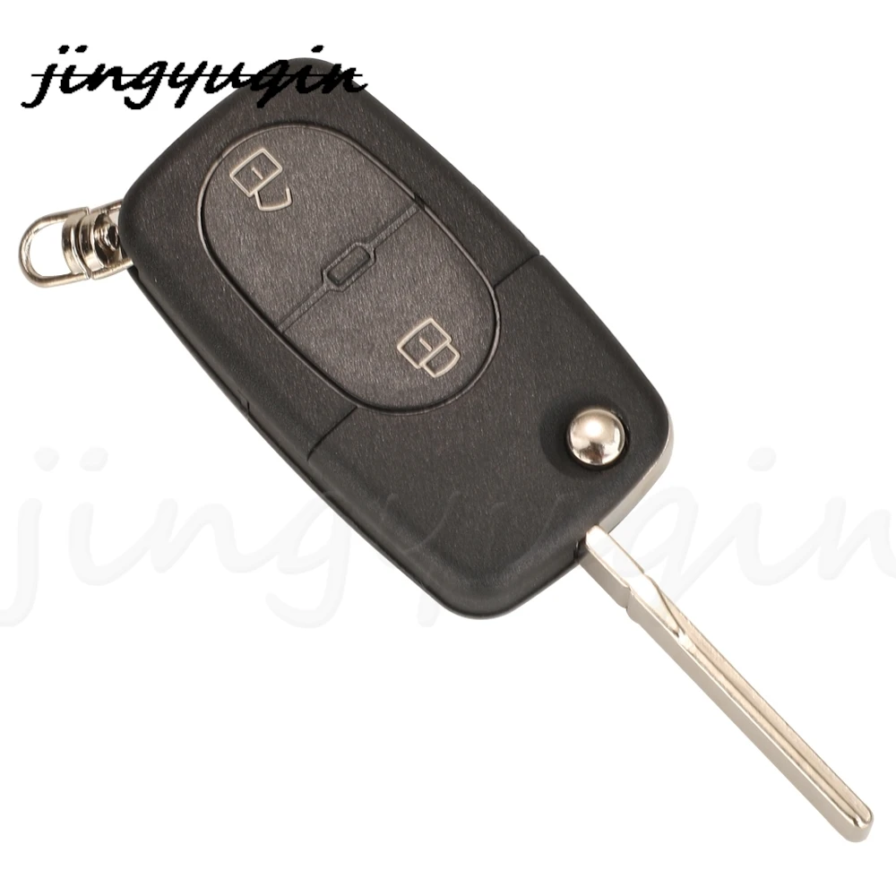 jingyuqin 2 Buttons Folding remote car key Fob 433Mhz ID48 Chip 1J0959753A For VW Volkswagen Passat Golf MK4 Durable No Logo