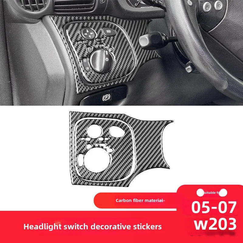 

Applicable to Mercedes-Benz05-07StyleCLevelW203Carbon Fiber Interior Modified Pieces Headlamp Switch Decorative Sticker