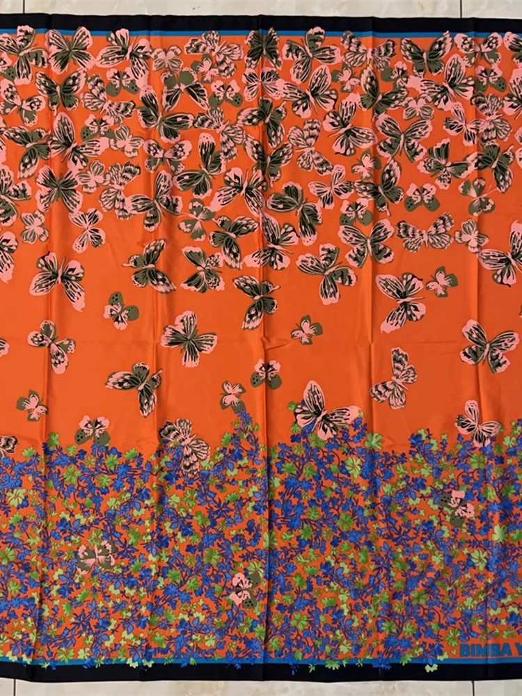 Selendang Bunga Ele n, Handuk Pantai, Tersedia Empat Warna, Bahan Sutra Multi-Fungsi, Aksesori Wanita