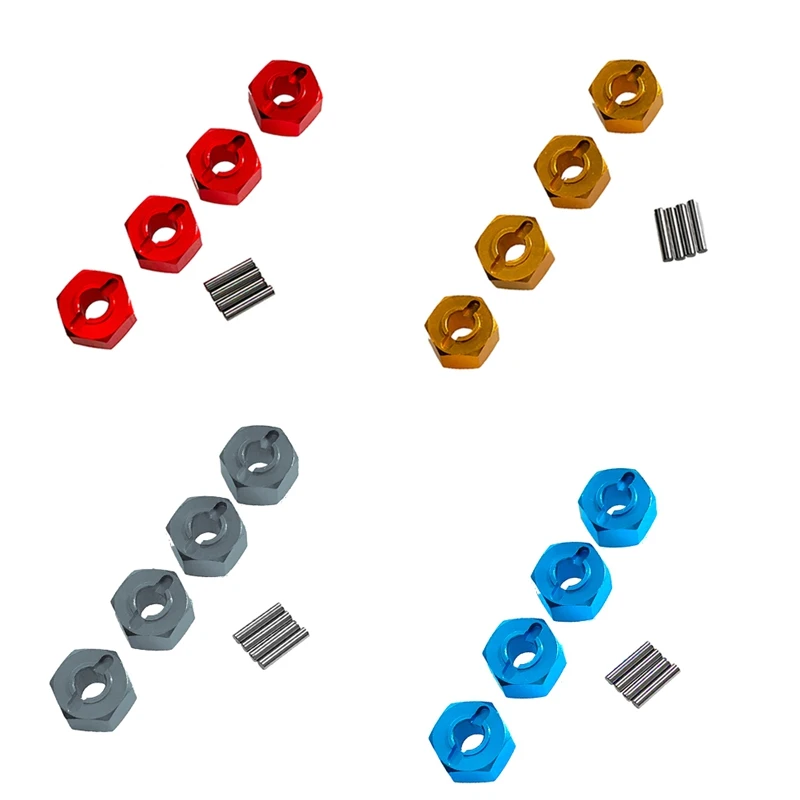 Controle remoto acessórios do carro, conector hexagonal, 12mm, MJX, 1/14, 1/16, 14210, 14303, 16207, 16208, 4pcs