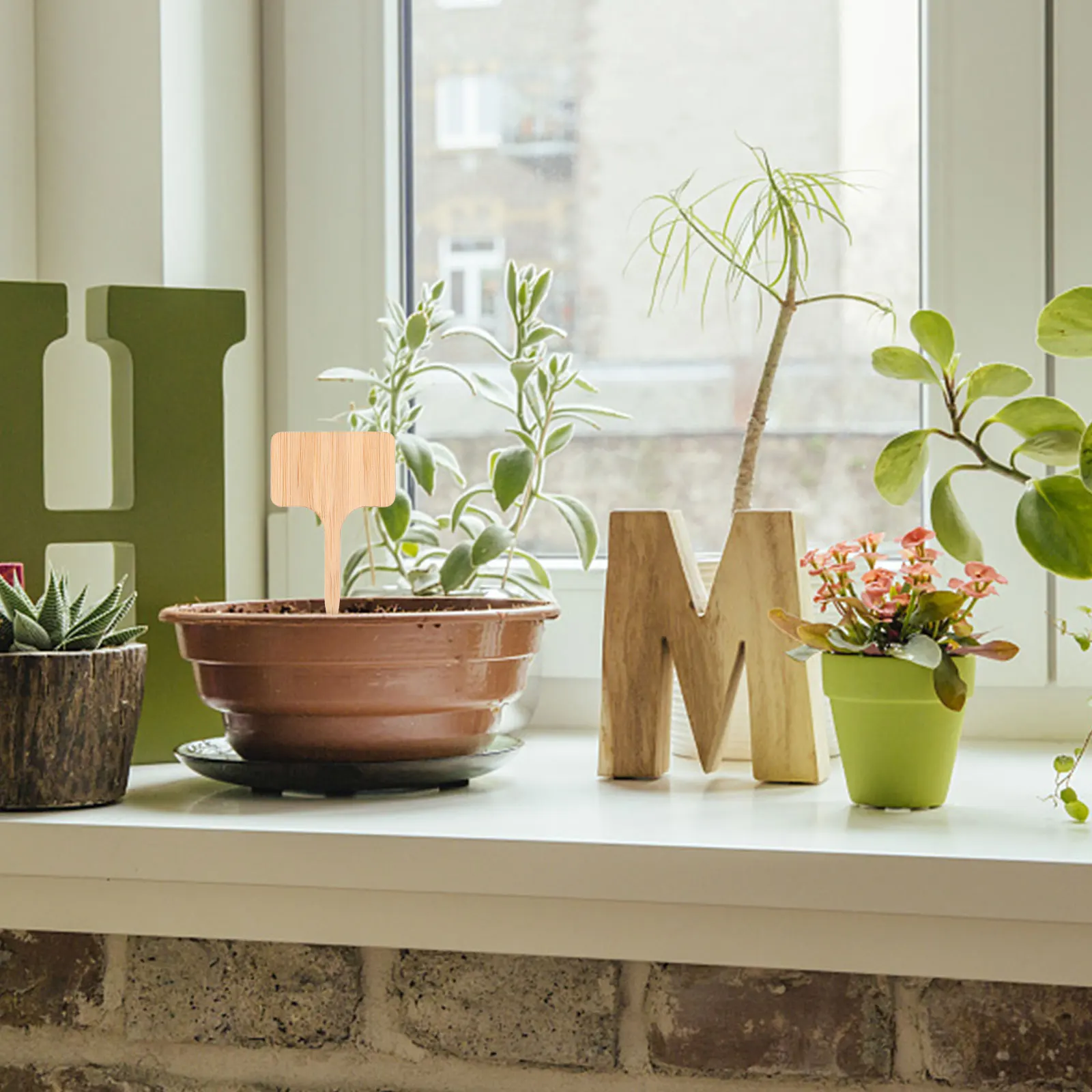 

25pcs T Shape Plant Label Labels Indoor Outdoor Flower Bed Pot Markers T Shape Garden Label Stakes Plant Tags