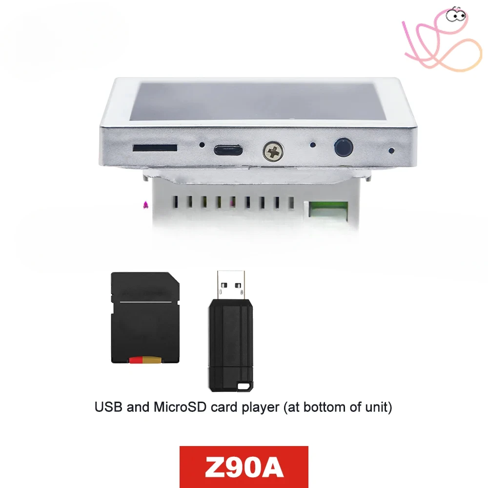 Smart Home Control System Verstärker 4 Zoll Touchscreen Fernbedienung Neues Modell Unterstützung im Wandhintergrundmusik-Host