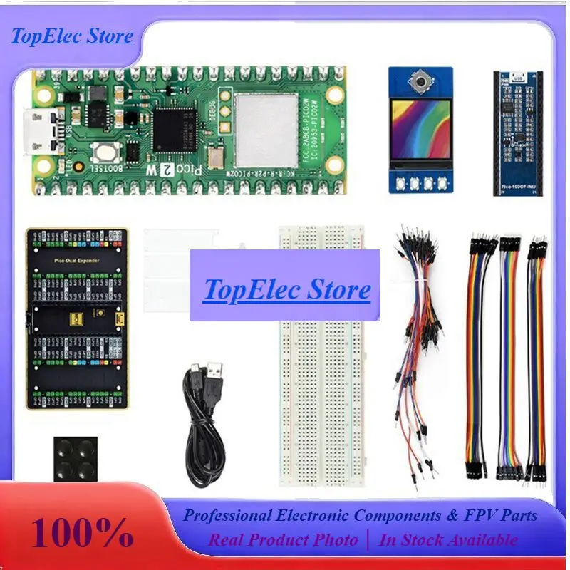 ToPssT23C Pico 2 W Evaluation Kit For Raspberry Pi Pico 2 W Microcontroller Board Based On RP2350 Chip Supports WIFI And Bluetoo