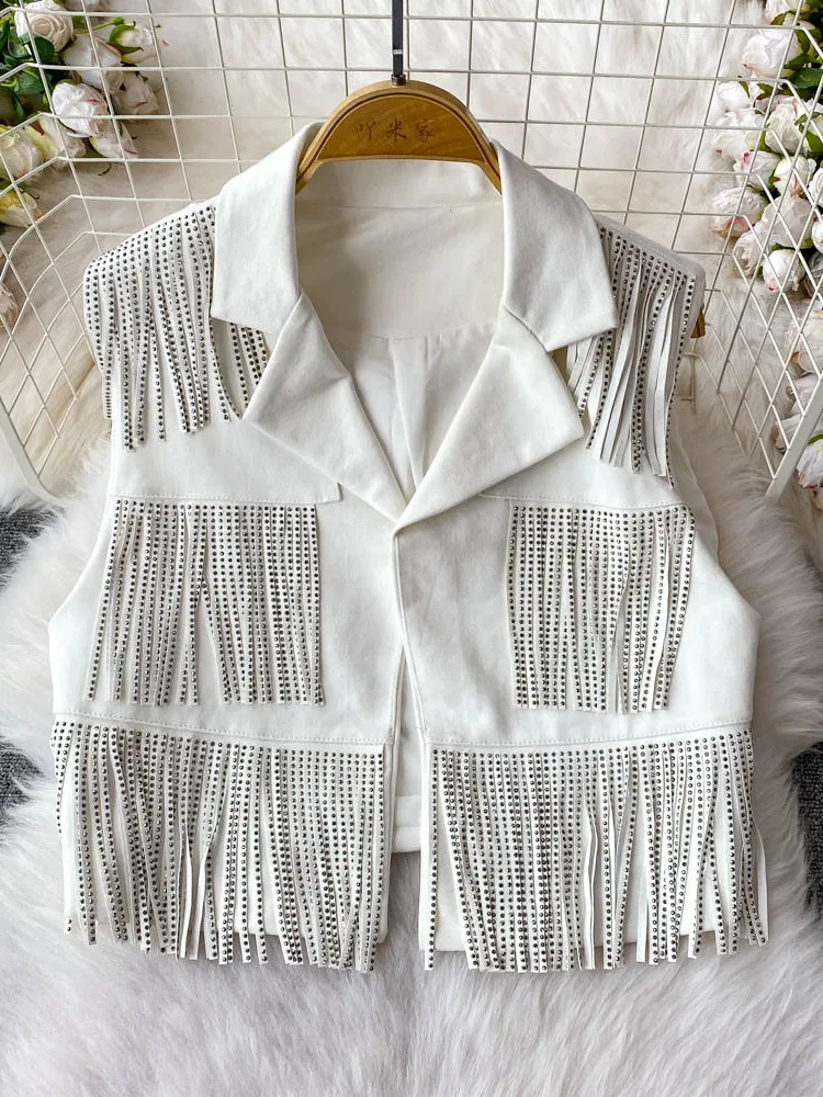 Top estivo snellente ort Svel Jaet con nappa con paillettes Top ampio da donna per l'industria pesante per i pendolari