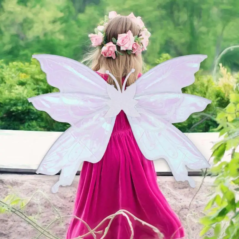 Kids Adult Sparkly Fairy Angel Butterfly Wings Princess Butterfly Costume Prop Halloween Cosplay Dress Up Theme Party