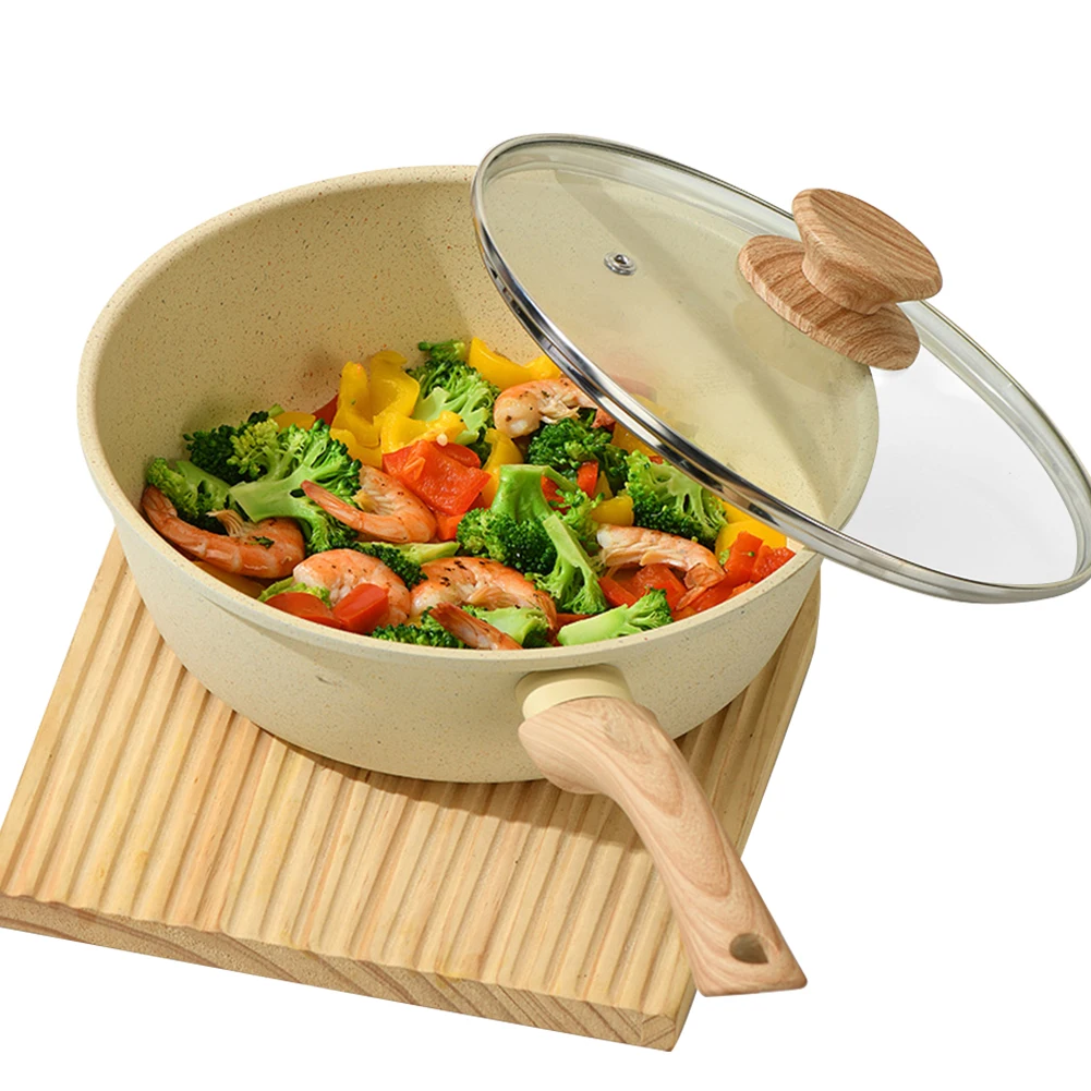 

Сковорода с антипригарным покрытием и крышкой, сковорода для омлета, сковорода для яиц без PFOA/PFAS/PTFE, термостойкая ручка для индукции