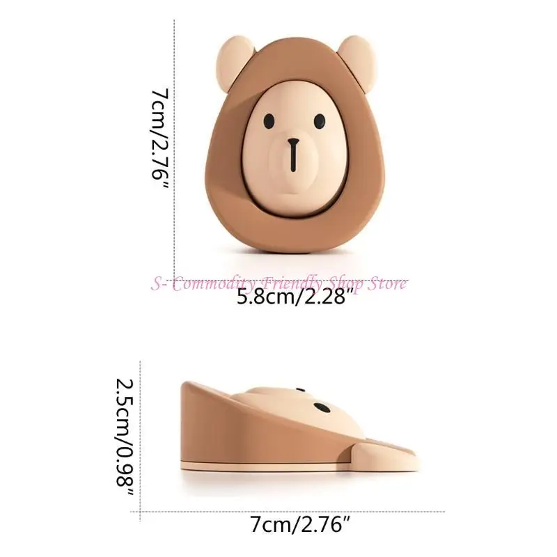 85AE الطفل سيليكون مقبض الباب مصدات كواتم الصوت للجدار الكرتون حامية قابلة لإعادة الاستخدام