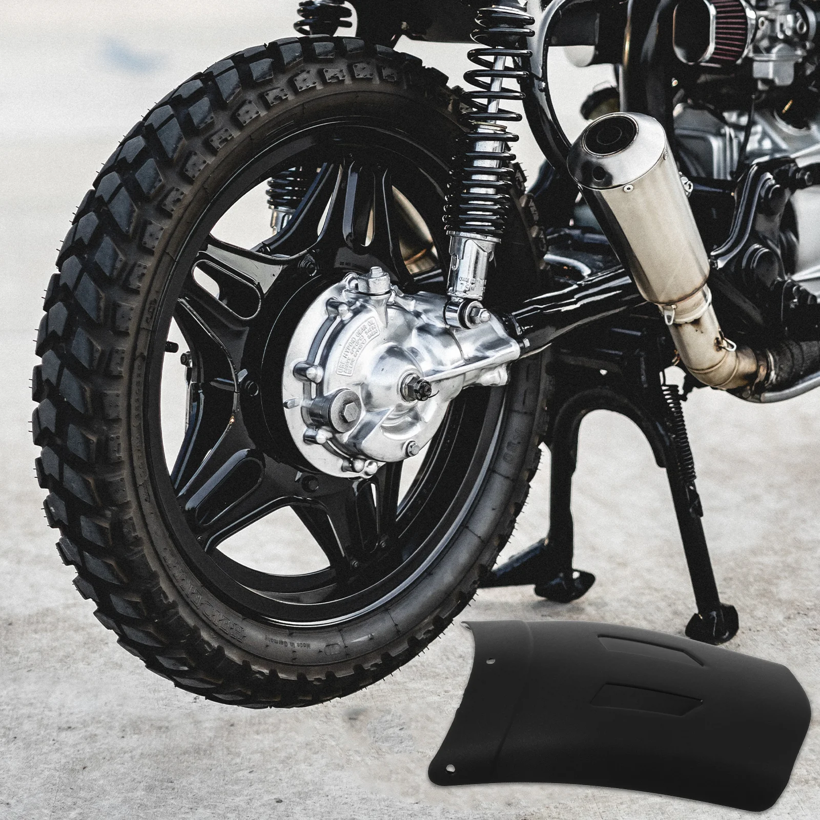 

Motorcycle Front Mudguard Black High Strength Universal Fit Electric Motorcycles Long Durable Mud Flap Cover Easy Install Bike