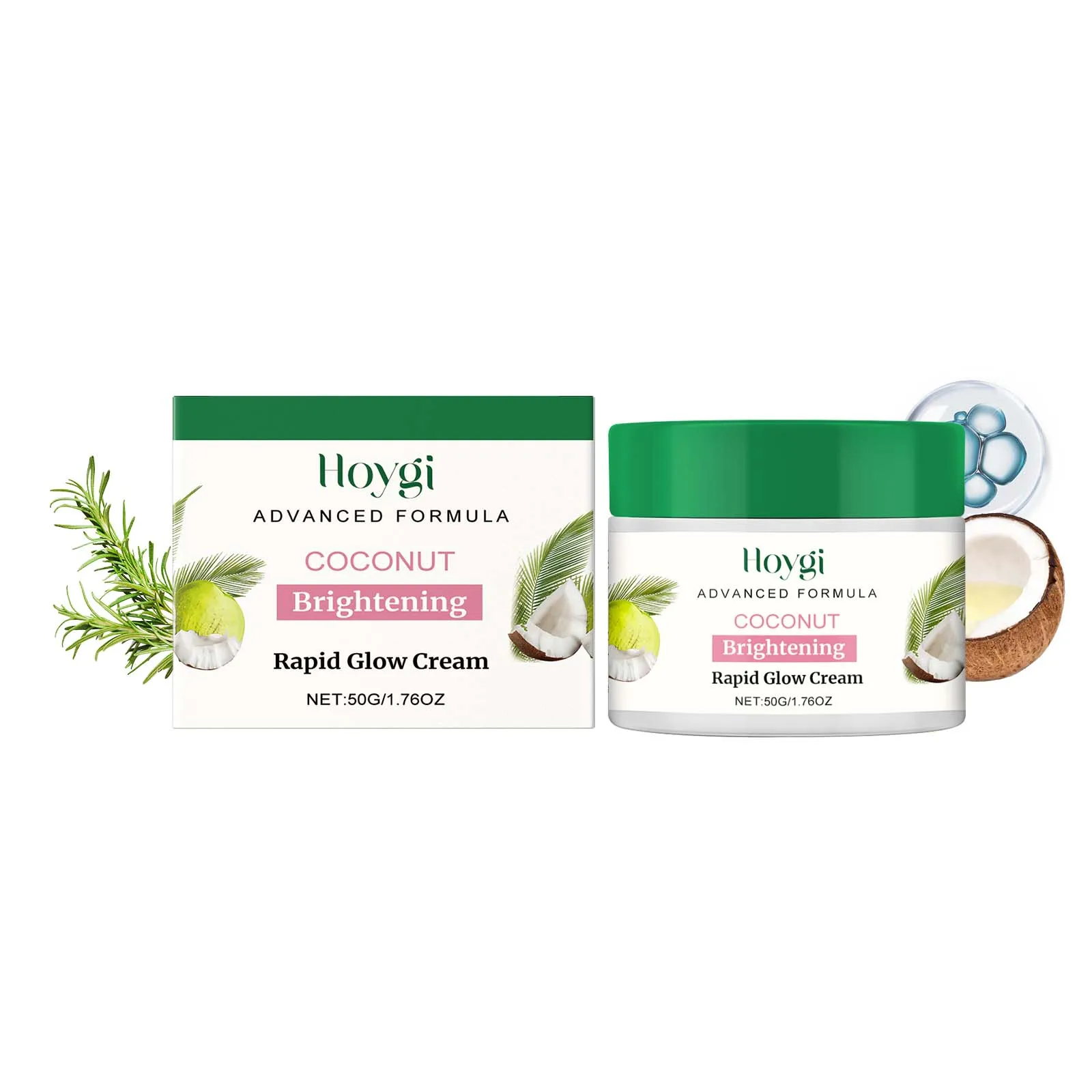 

Rapid Glow Brightening Cream – Advanced Coconut Formula for Instant Radiance & Even Skin Tone | 50g / 1.76oz"