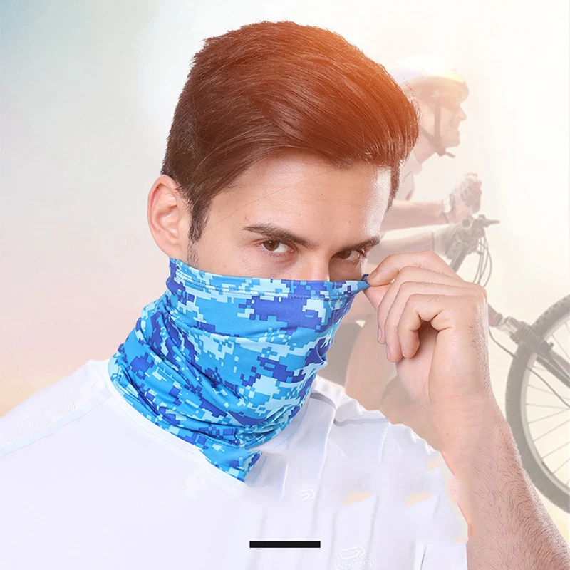 UV Protection Scarf Ice Silk Face Cover mask Neck Tube Quick-drying Outdoor Fishing Cycling Magic Motorcycle Breathable Bandana