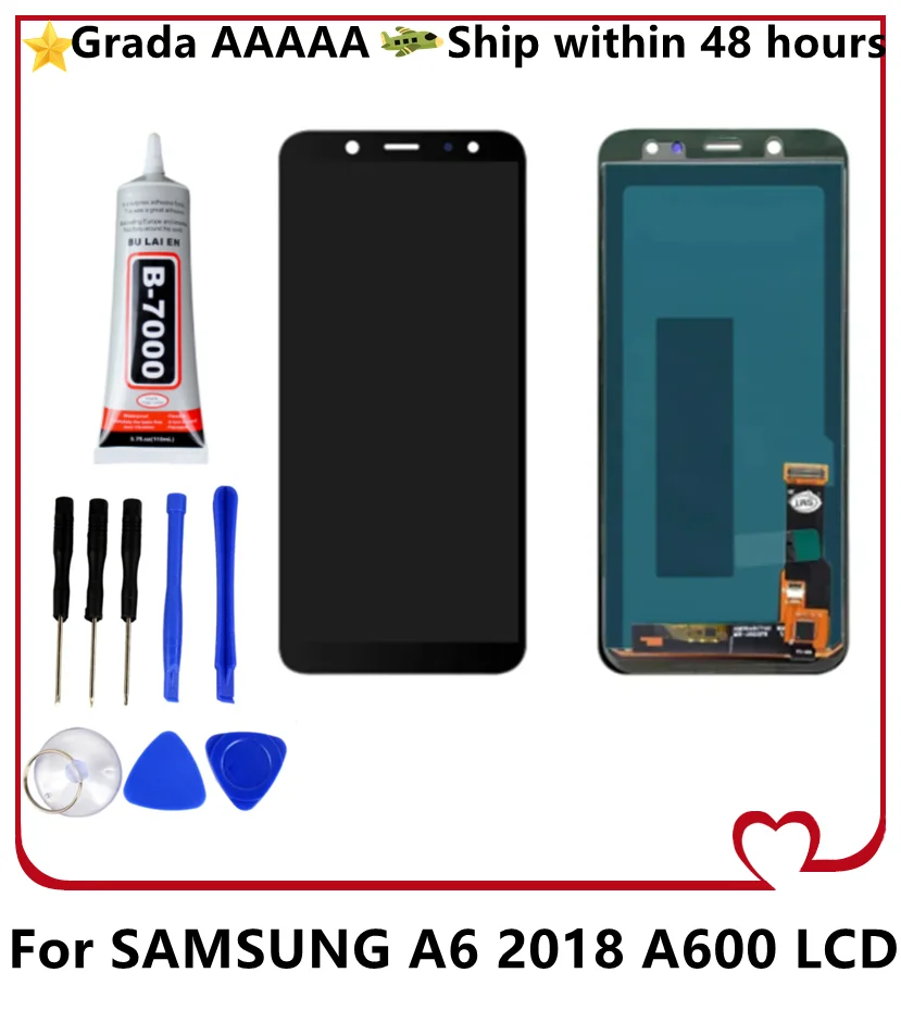 

Display For SAMSUNG Galaxy A6 2018 A600 LCD Display Touch Screen Digitizer Assembly Replacement Part For SAMSUNG A6 A600F A600FN