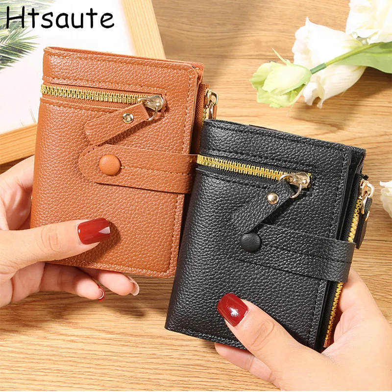 

New Women Wallets Short Card Holder Top Quality Female Zipper Purse Big Capacity Coin Bag Card Holder Ladies Money Clips