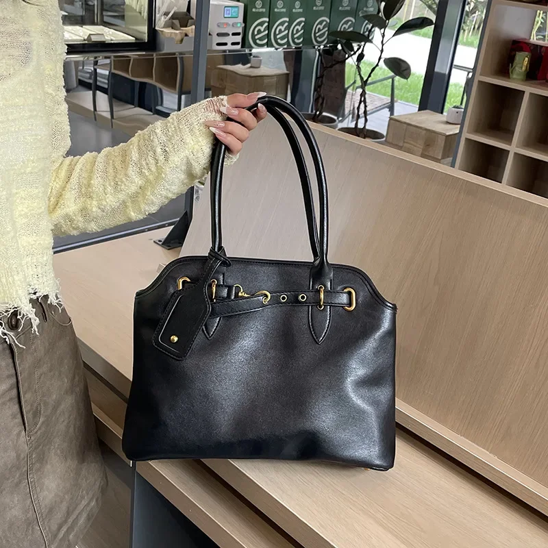

2025 New Retro Ladies - Large Capacity Work Bag, Multifunctional Casual Commuter Bag, Luxury Fashion Style