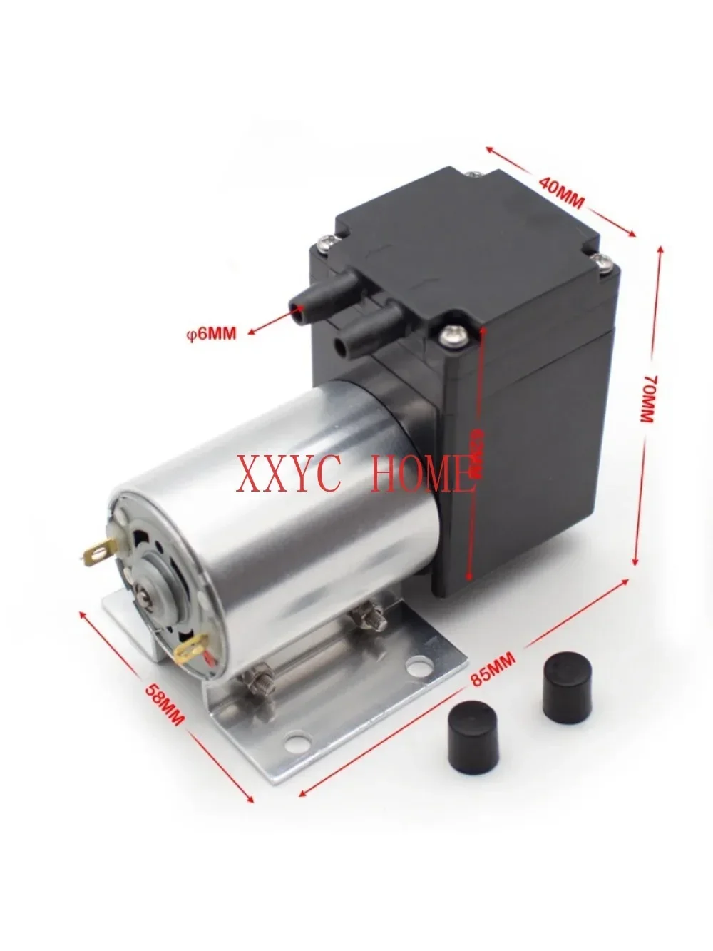 New DC 24V Micro Vacuum Pump Small Air Suction Pump Diaphragm Pressure Pump 6W 12L/MIN -80Kpa JH24-80