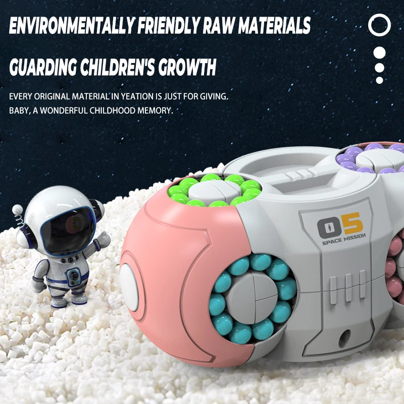 Enfants huit faces Rotation doigt haricots magiques Spin Gyro Antistress doigt cubes perle décompression Puzzles jeu jouets cadeaux