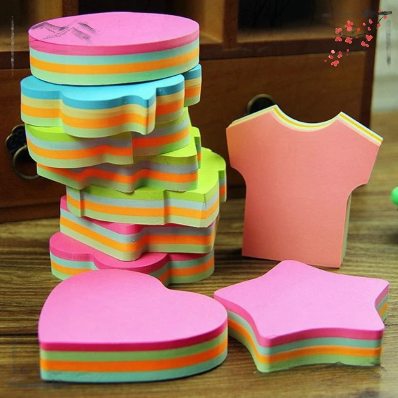 10 Pcs Wholesale Sticky Notes Students Creative Note Paper for Note Taking, N Times for Pasting, Self-adhesive