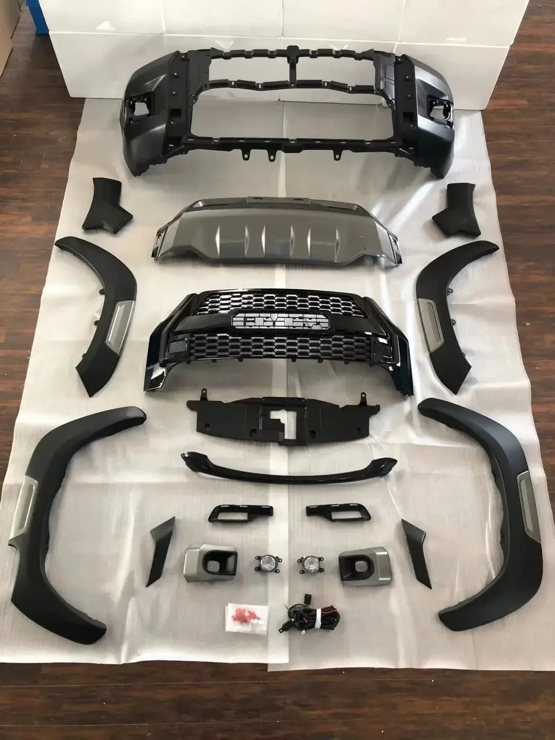 New Style 4X4 Accessories Front Car Bumpers Aftermarket ABS Black Plastic Body kits For Hilux Revo Upgrade To Rocco 2021