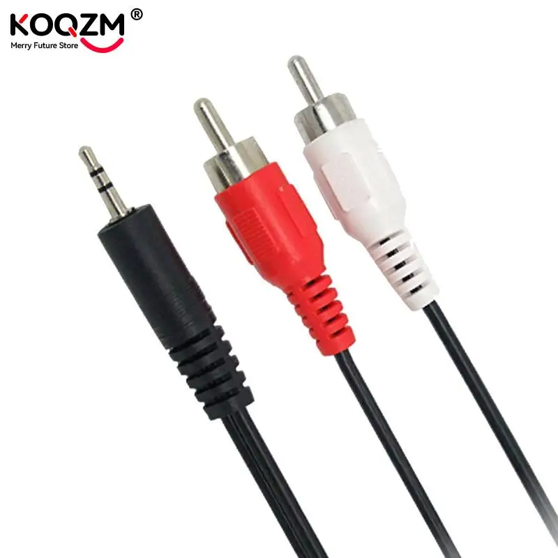 1Pc 1.2M 3.9 Ft 3.5Mm Plug Jack Naar Dual 2 Rca Male Kabel Stereo Pc Audio Splitter aux Naar 2 Rca Audio Kabels