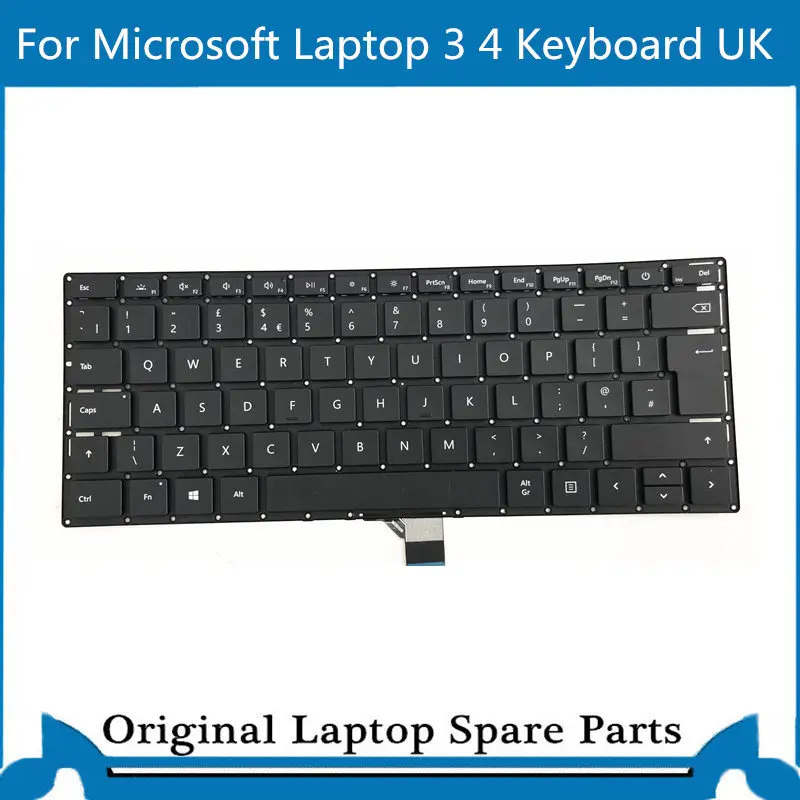 Original Keyboard for Microsoft Surface Laptop 3 Laptop 4 13.5inch 1867  15inch 1873  US UK Version Tested Welll  Black
