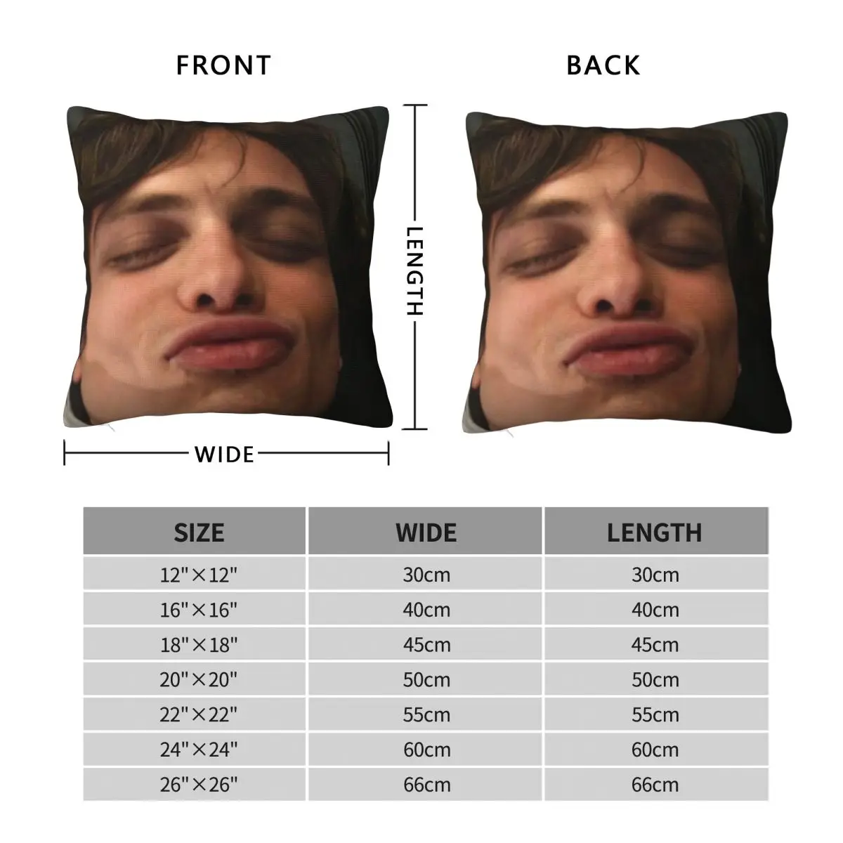 Matthew Gray Gubler Kiss Goob Pillowcase Polyester Linen Velvet Creative Zip Decor Pillow Case Bed Cushion Cover