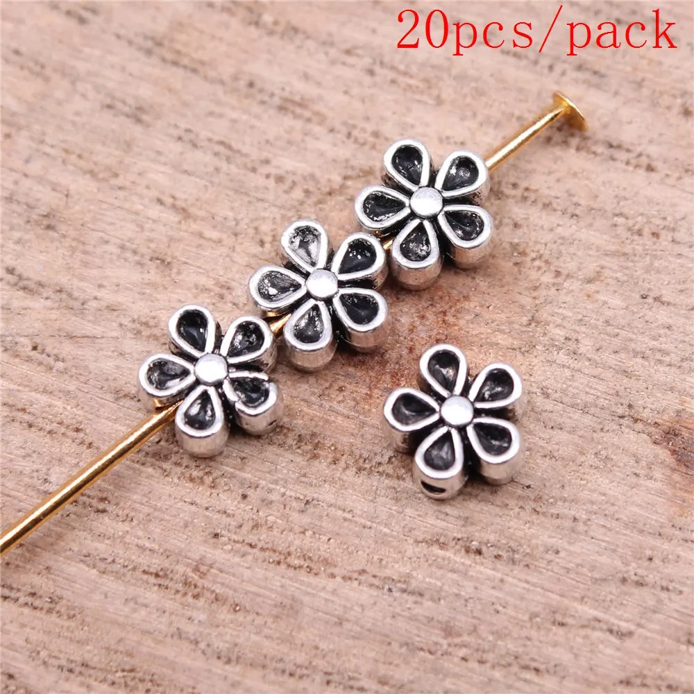 Flower Small Hole Spacers Beads Charms For Jewelry Making DIY Pendants For Gift Bulk