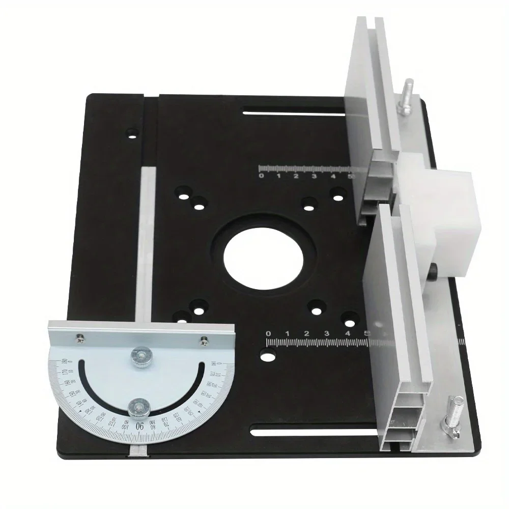 Multifunktionale Aluminium-Frästisch-Einsatzplatte, Holzbearbeitung, elektrische Holzfräse, Klappplatte für Werkbänke, Fräsplatte – Detail 14