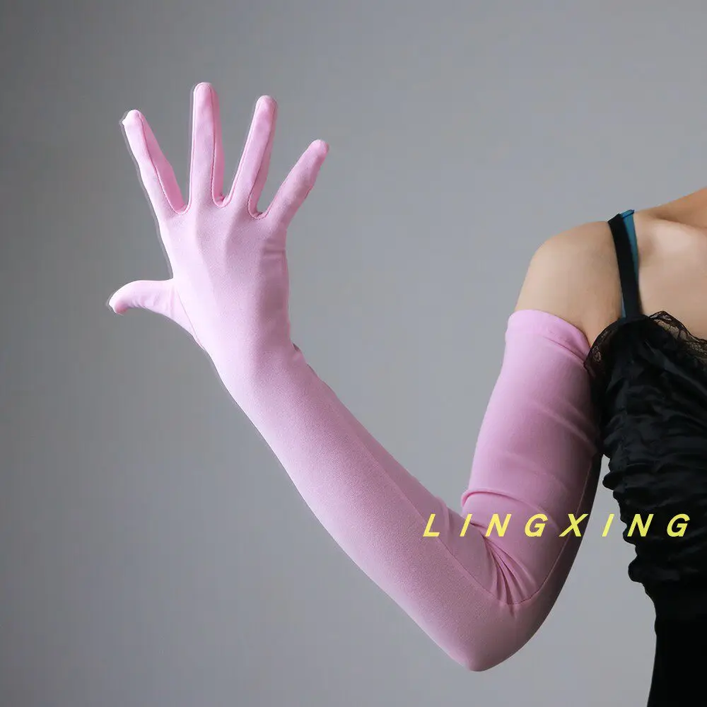 60 cm lange Handschuhe, Operngelb, Sommer, Fahren, Radfahren, für Damen, elegante Handhandschuhe, zeremonielle Armstulpen, sexy, leicht dehnbar – Detail 21
