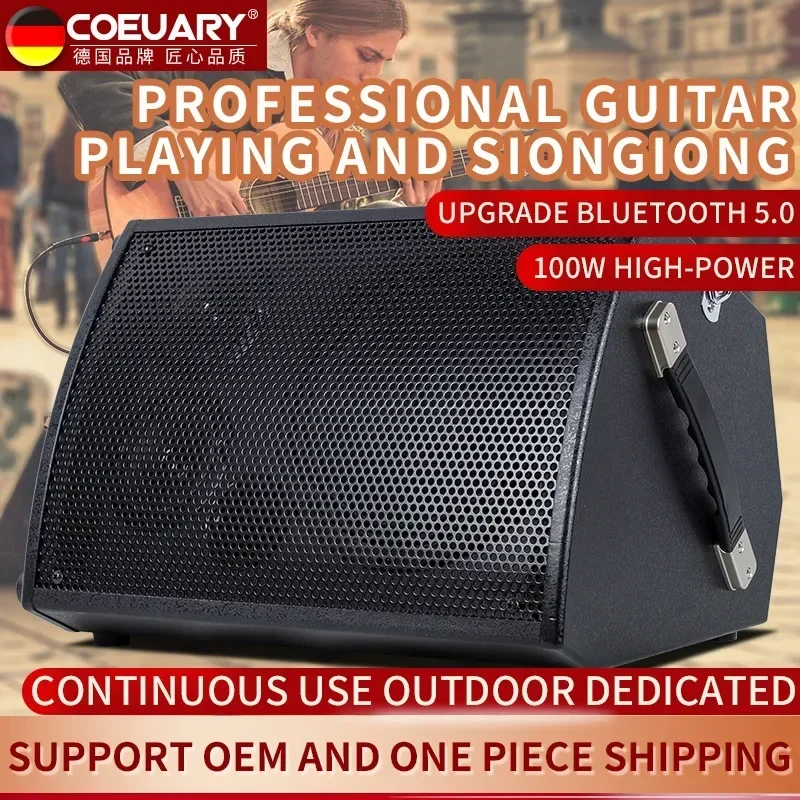 8Inch 100W Professional Wooden Speaker Box Electric Guitar Amplifier Outdoor Bass Instrument Sound System HIFI Bluetooth Speaker view 3