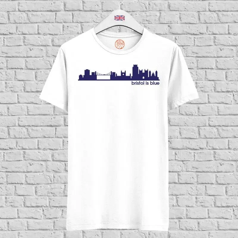 Bristol Is Blue White Organic Cotton T Shirt For Fans Of Rovers