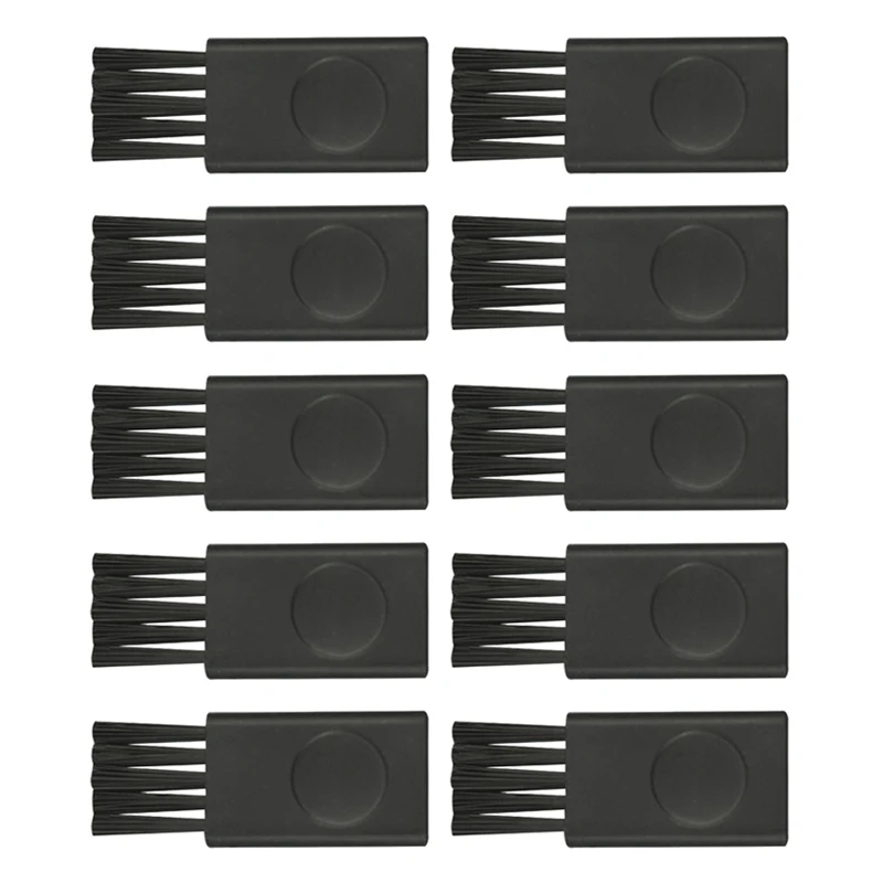10Pc 4.3cm Black Small Brush Razor Cleaning Brush Keyboard Dust Nylon Plastic Brush Computer Keyboard Dust Removal Clearing Tool