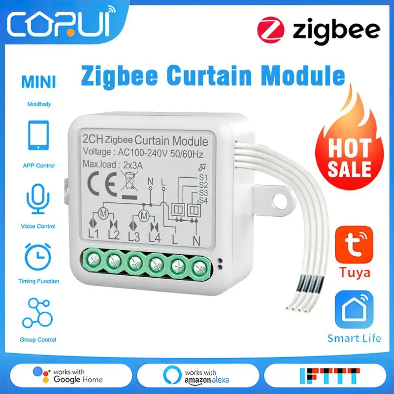 

Blind Switch 3a 1/2 Gang Module Voice Control Mini Roller Shutter Electric Motor Switch Tuya Remote Control