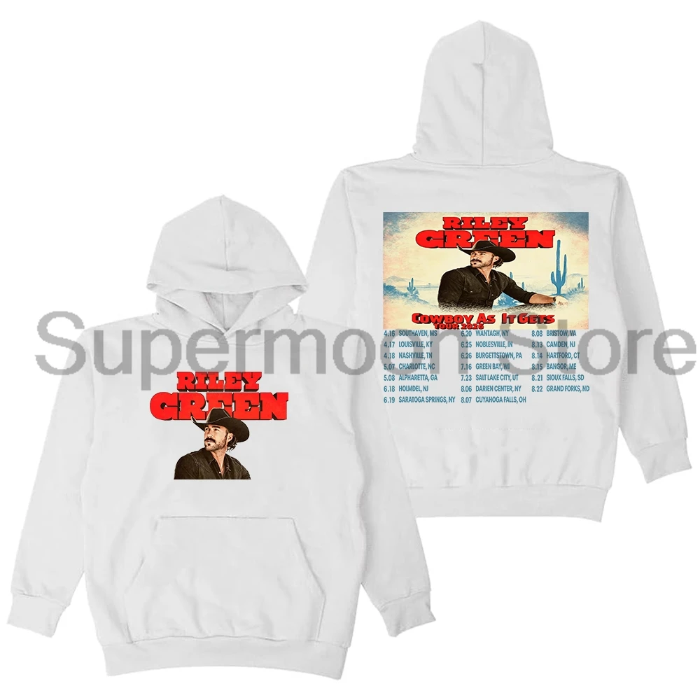 Riley Green Cowboy As It Gets Tour 2026 Hoodie Long Sleeve Streetwear Women Men Hooded Sweatshirts