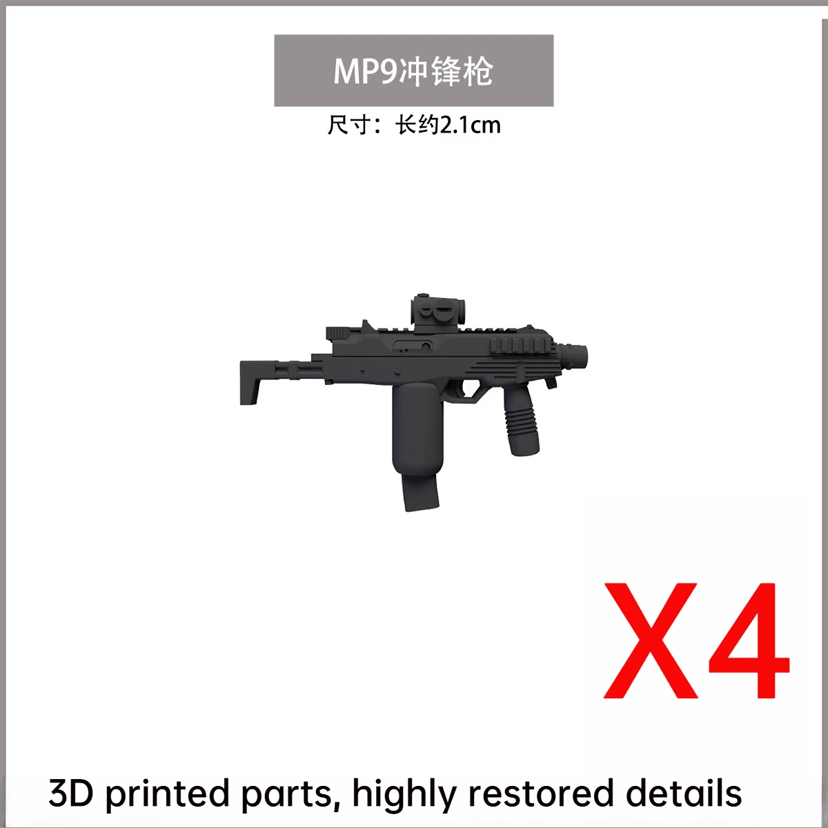 Militaire Soldaten Figuren Pistool Accessoires Bouwstenen Speciale Force 3D Afdrukken Machinepistool Geweer HK416 M4 Bricks Speelgoed N06
