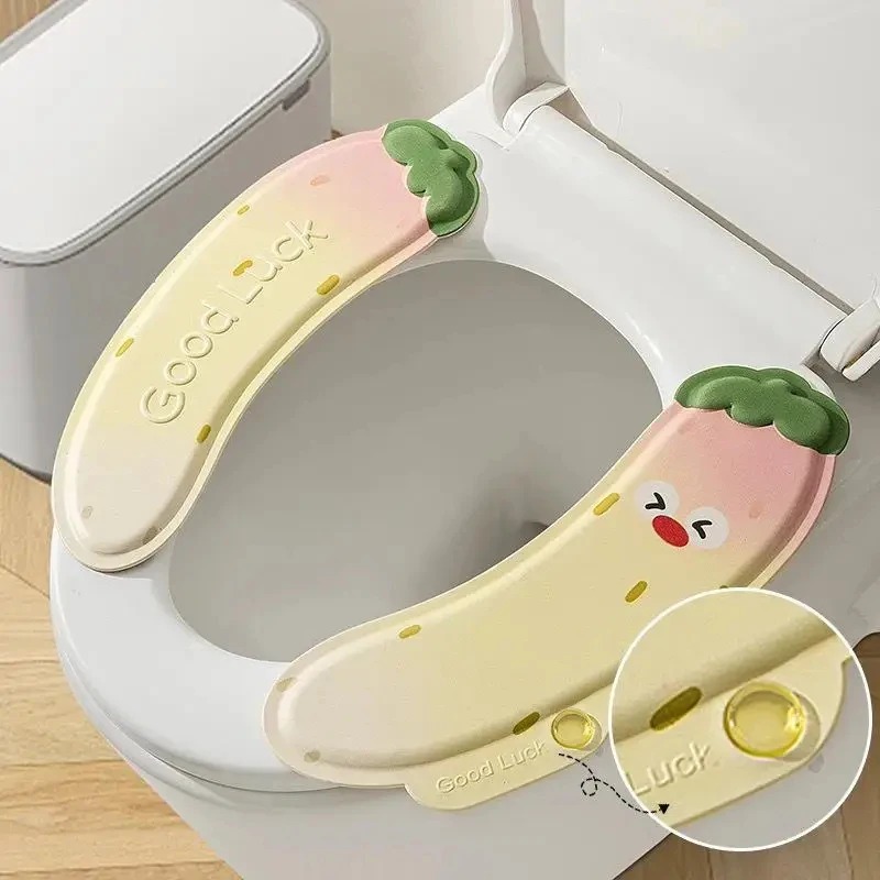 

Cute Strawberry-Shaped Waterproof Toilet Seat Cover | All-Season Adhesive Toilet Seat Cover | Scented Toilet Seat Cover