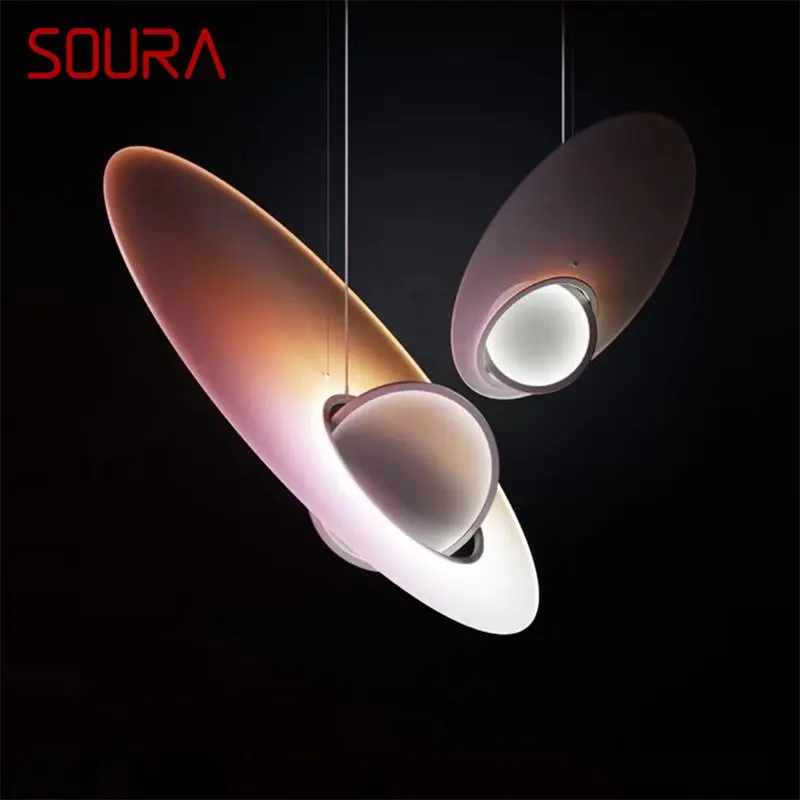 SOURA Nordic Pendant Lamp Modern LED Creative Design Galaxy Shape Decorative For Home Living Room Bedroom