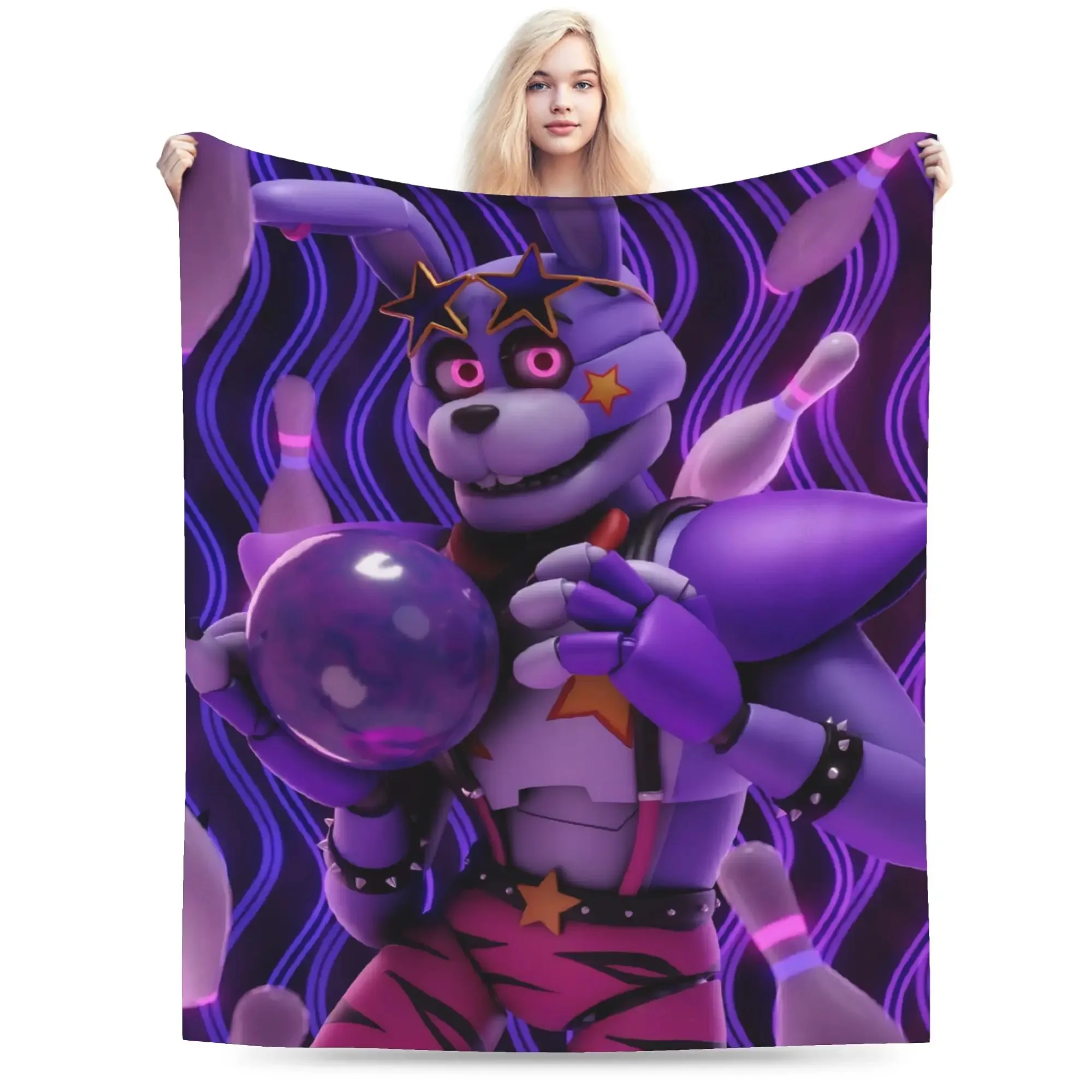 

FNAF At Freddys Blankets Flannel Winter Multifunction Warm Throw Blankets for Home Car Bedspread