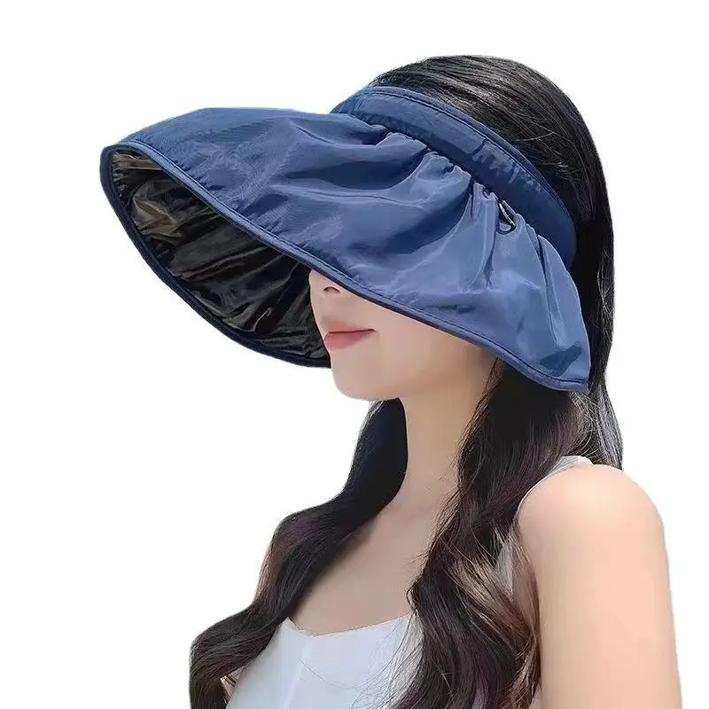 For Beach Hiking Outdoor Summer Hats For Women UPF50+ Sun Visor Hat Dual-Use Full Face Sun Protection Foldable Headband