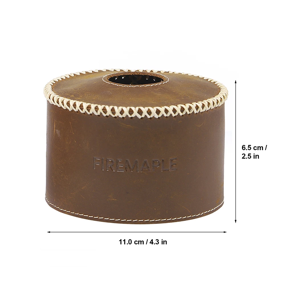 Fire Maple Gas Canist Leather Cover Cowhide Protective Cover Outdoor For 220g Camping Canister Cover