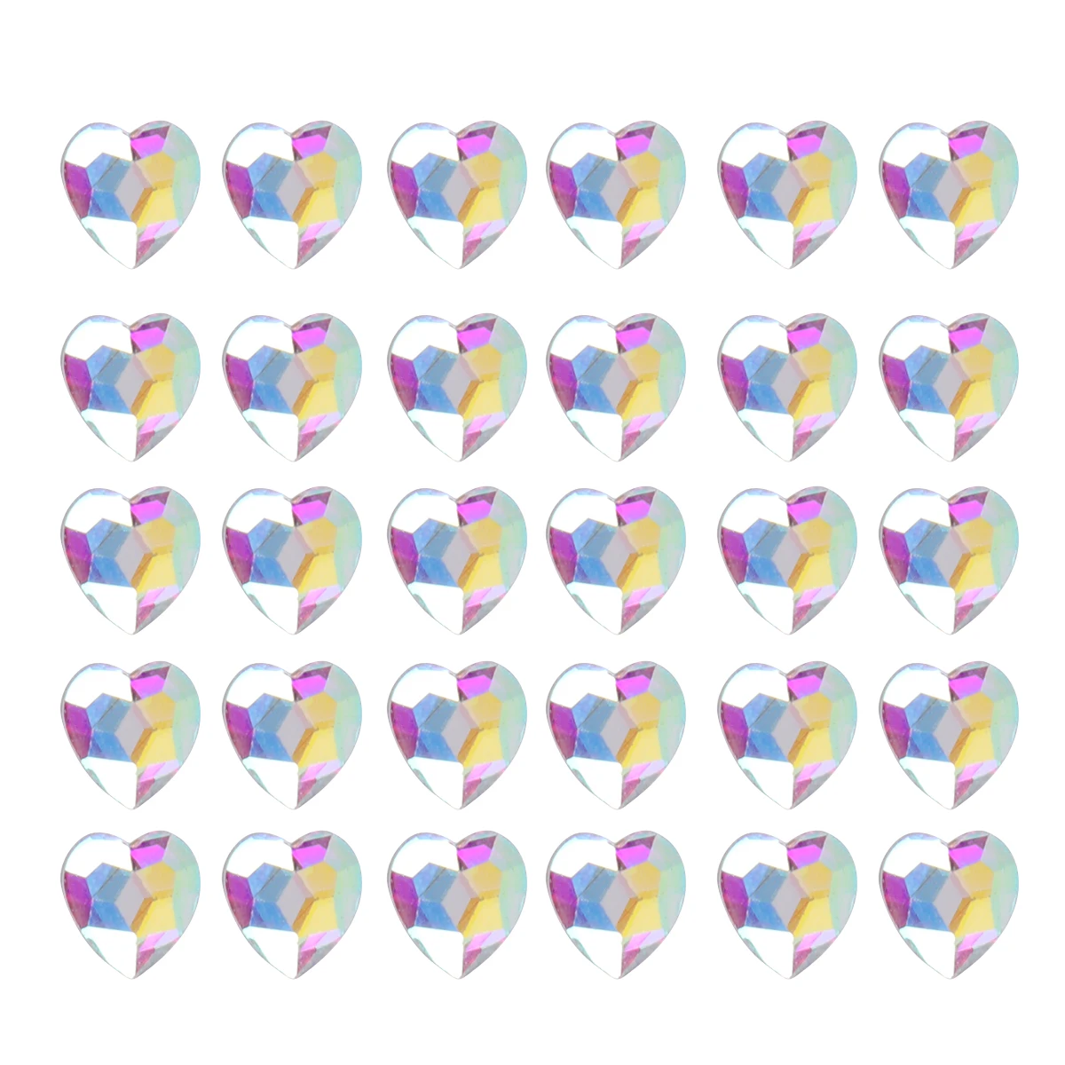 100개 하트 모양 유리 팁 DIY 아트 장식 매니큐어 디자인 네일 드릴 액세서리 휴일 파티 크리스마스 이벤트 네일