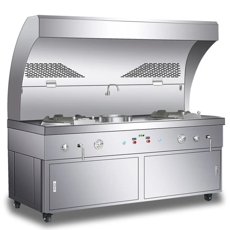 Hot stove commercial smoke purifier integrated hotel stainless steel