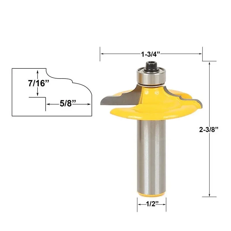 

Drawer & Cabinet Door Front Edging Classical Router Bit-1/2" Shank