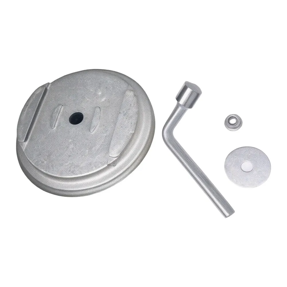 Replacement Lawn Mower Base Kit Includes Aluminum Alloy Base Nut Washer and Wrench for For motor-Driven Mower Models