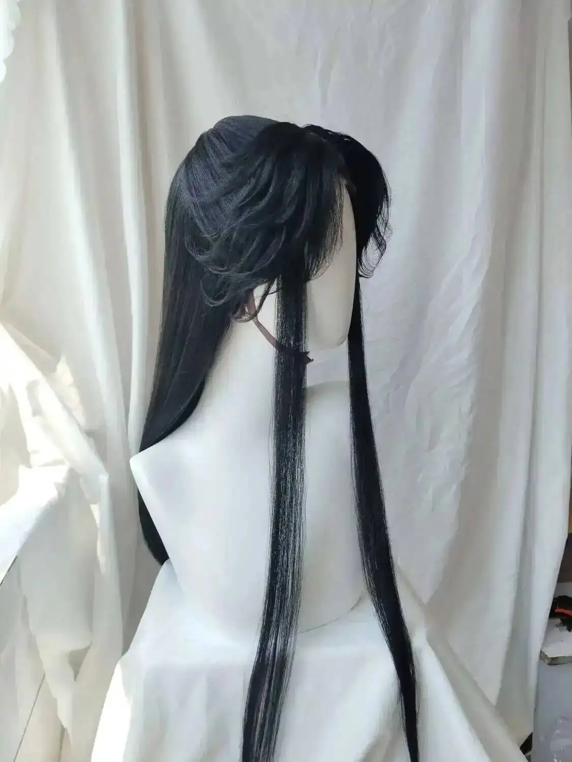 Qiangjinjiu Styled Shenlanzhou Wig Xiaochiye Long Black Customized Wig Heat Resistant Synthetic Hair Anime Halloween With Wig - view 4