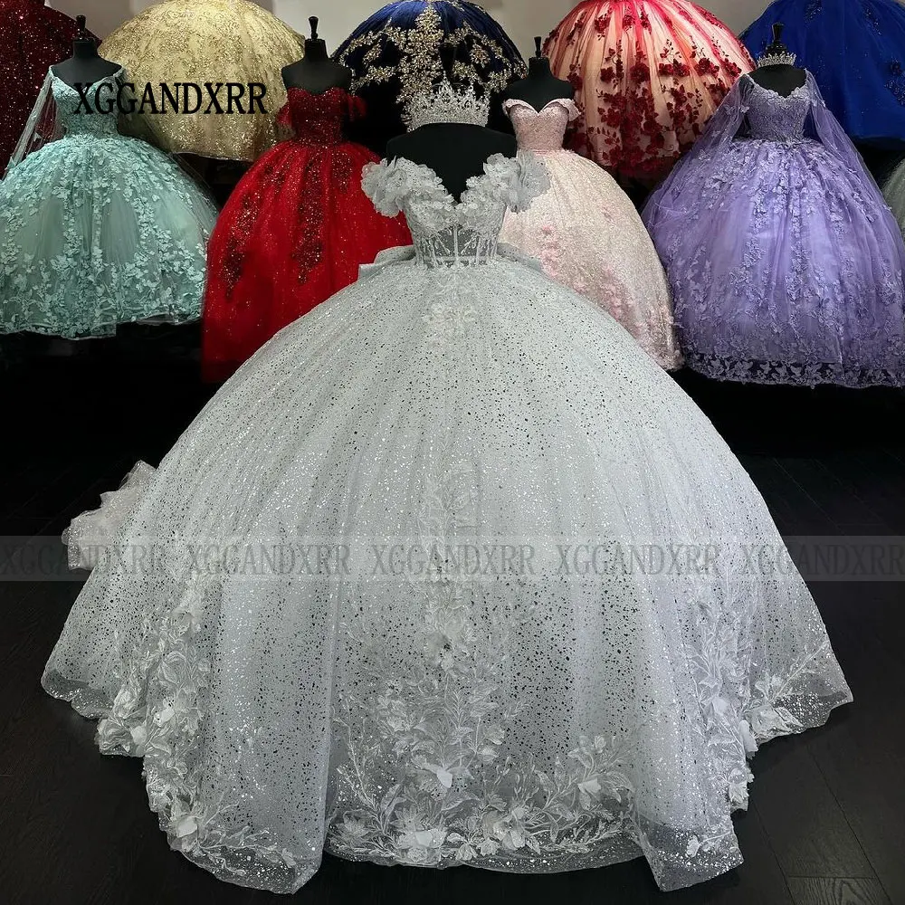 Luxury White Quincenara Dresses 2024 Mexico Vestidos De 15 Años Quinceañera XV Brithday Party Gown Flower Sweet 15 16 Dress