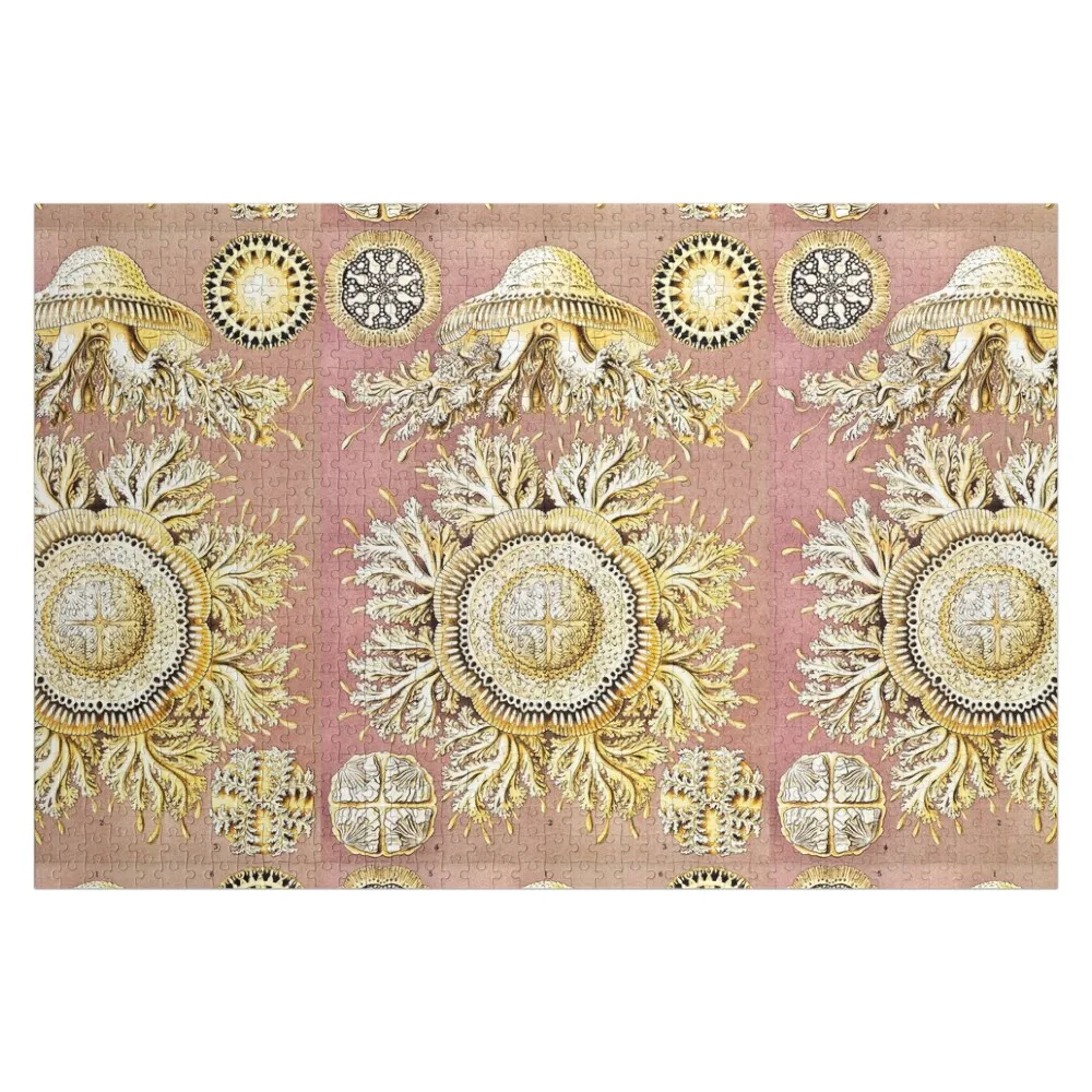 

Discomedusae–Schweibenquallen -gold jellyfish Ernst Haeckel -Scientific Illustration Jellyfish by Ernst Haeckel Jigsaw Puzzle