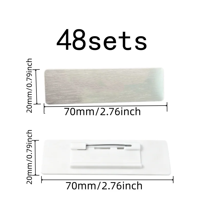 48 pcs Employee Identification Pins, School Conference Pins, Durable Non-Fading, Metal Pin Backing, Multipurpose