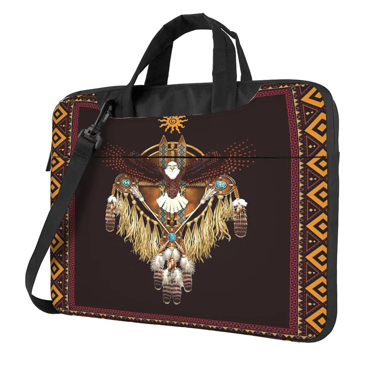 

Native Dreamcatcher African Eagle Laptop Bag Case Protective Vintage Computer Bag Bicycle Crossbody Laptop Pouch