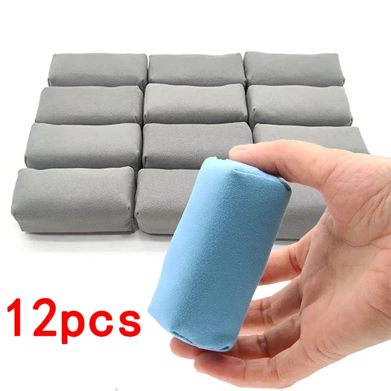 12pcs Car Detailing Suede Sponge Applicator Use with Ceramic Coating New High Density Sponge+Soft Fiber Car Accessories