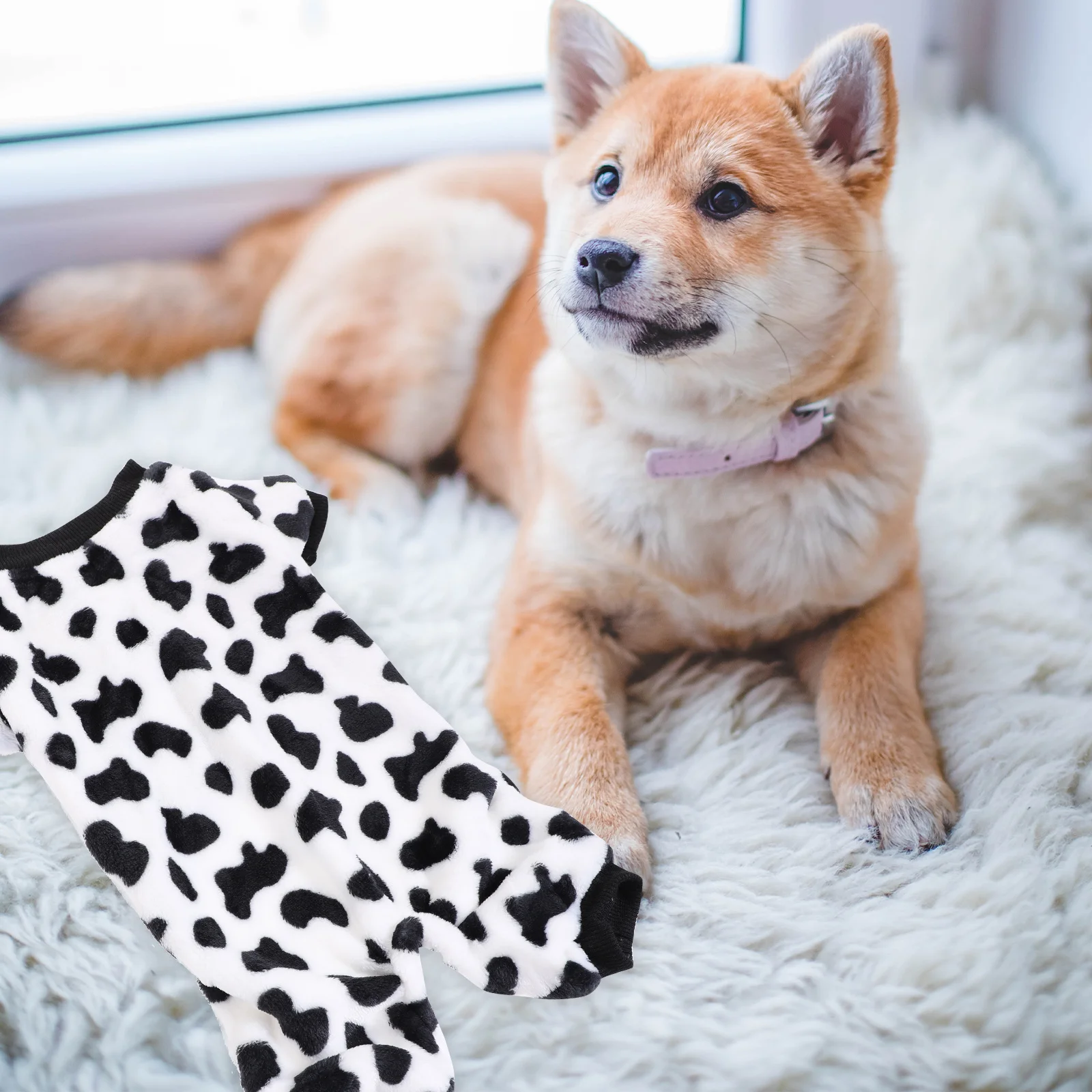 

1Pcs Pet Clothes Soft Breathable Dog Sleepwear Black White Outfit Dog Sleepwear Pet Costume