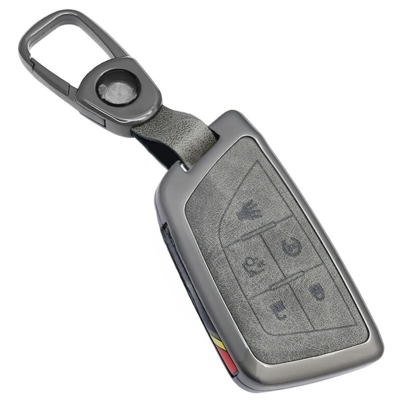 

Premium Zinc Alloy Key Cover Case for Cadillac CT5/XT5/XT4/CT6/GT4/CT4 (2023-2024) - Protective Key Fob Shell Key Bag Chain